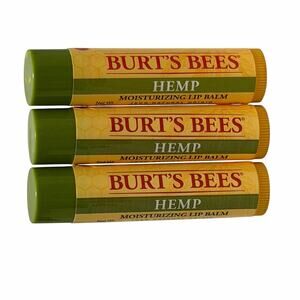 Burt’s Bees Hemp Moisturizing Lip Balm Lot .15 oz Natural Origin USA Made 3 NEW